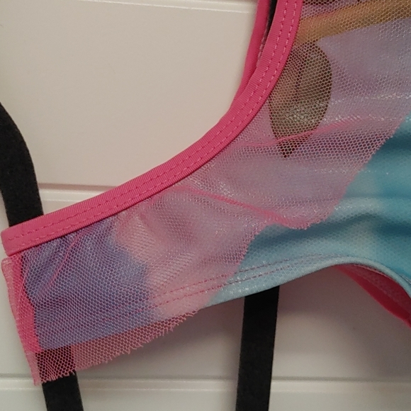 Dora and Boots one piece  pink and blue swimming bathing suit size 6x - Picture 4 of 8